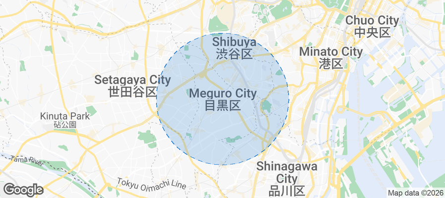 Meguro-ku Airbnb map